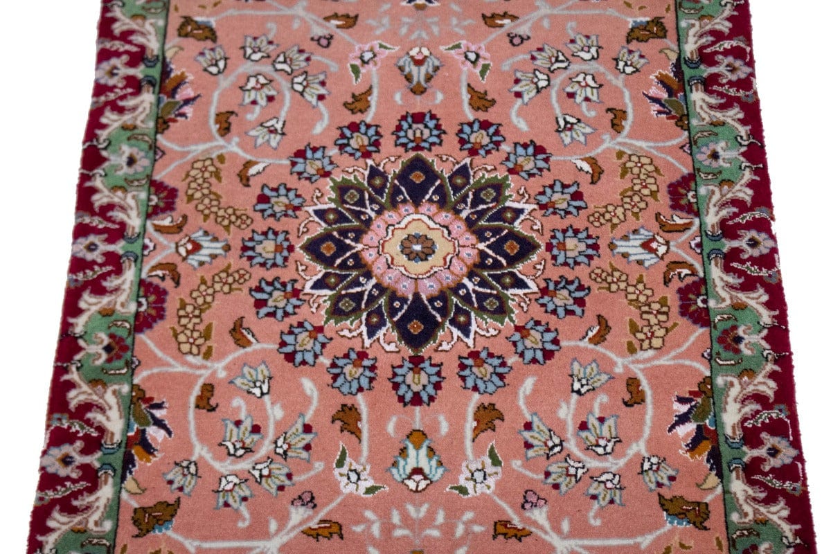 Coral & Ruby Red Traditional 2X3 Tabriz Persian Rug