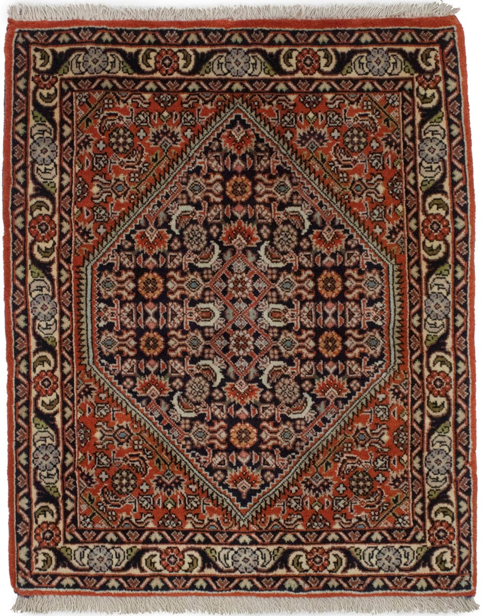 Orange Tribal 1'9X2'2 Bidjar Persian Rug