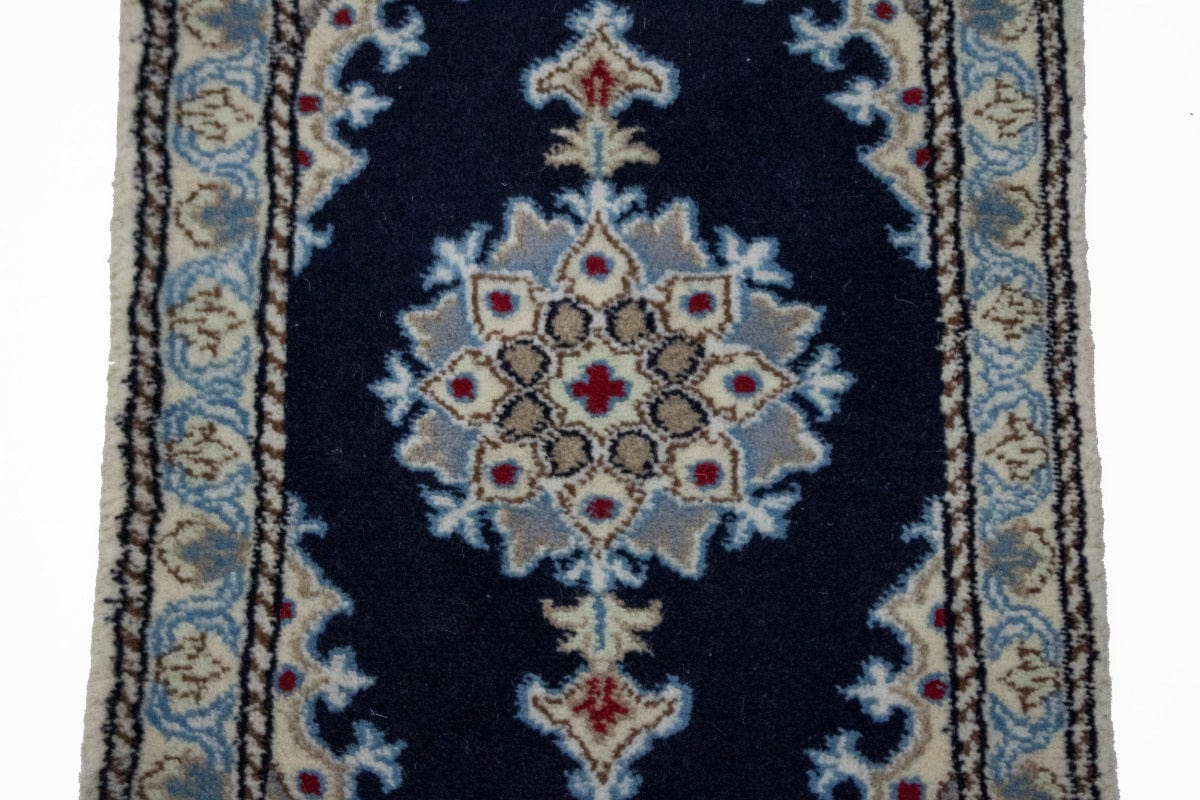 Navy Blue Classic 1X2 Nain Persian Rug