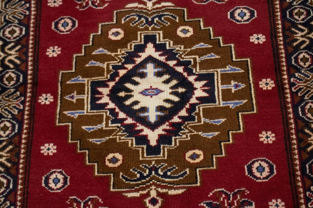 Vintage Red 3X4 Hamedan Persian Rug