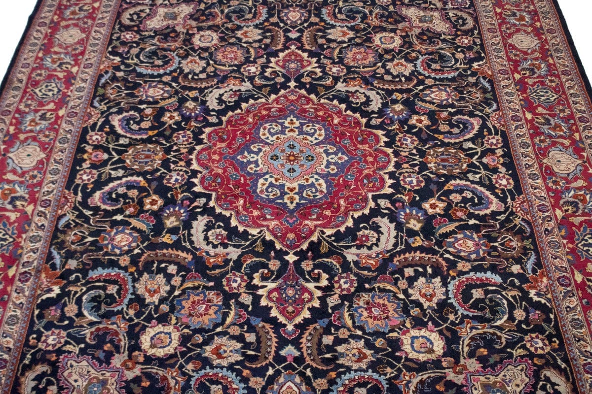 Vintage Classic Purple-navy 10X13 Kashmar Persian Rug