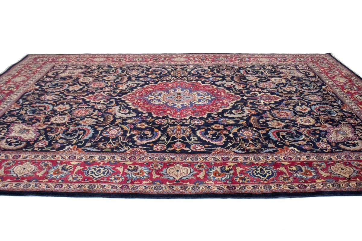 Vintage Classic Purple-navy 10X13 Kashmar Persian Rug