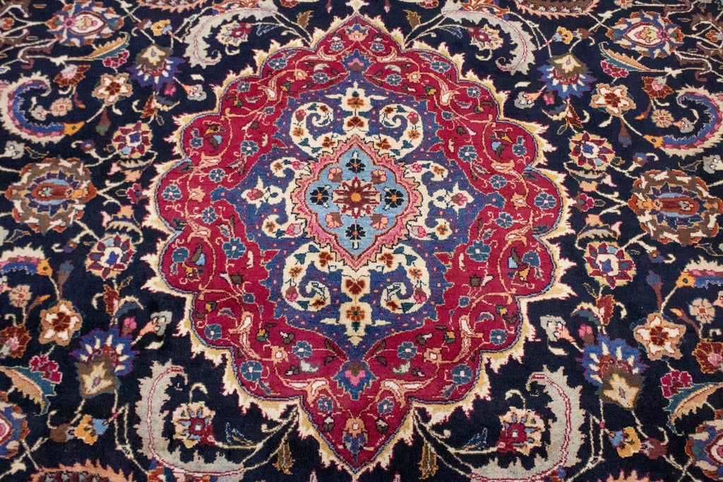 Vintage Classic Purple-navy 10X13 Kashmar Persian Rug