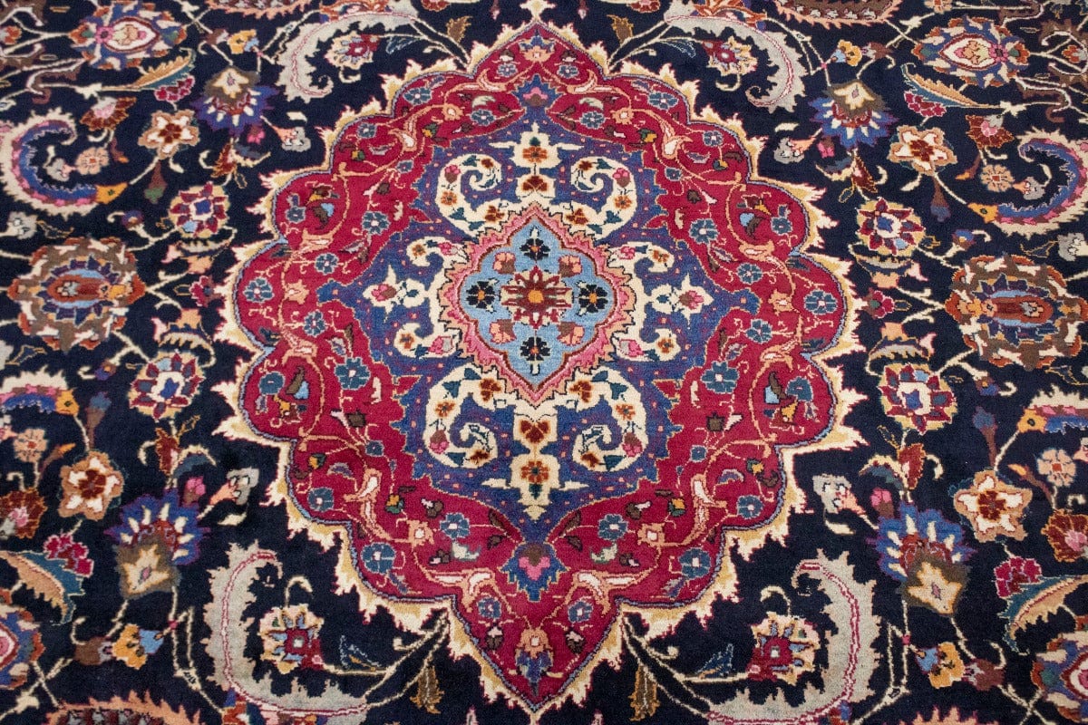 Vintage Classic Purple-navy 10X13 Kashmar Persian Rug