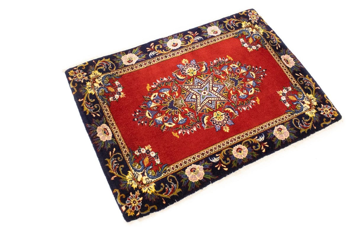 Vintage Red Traditional 2X3 Kashan Persian Rug