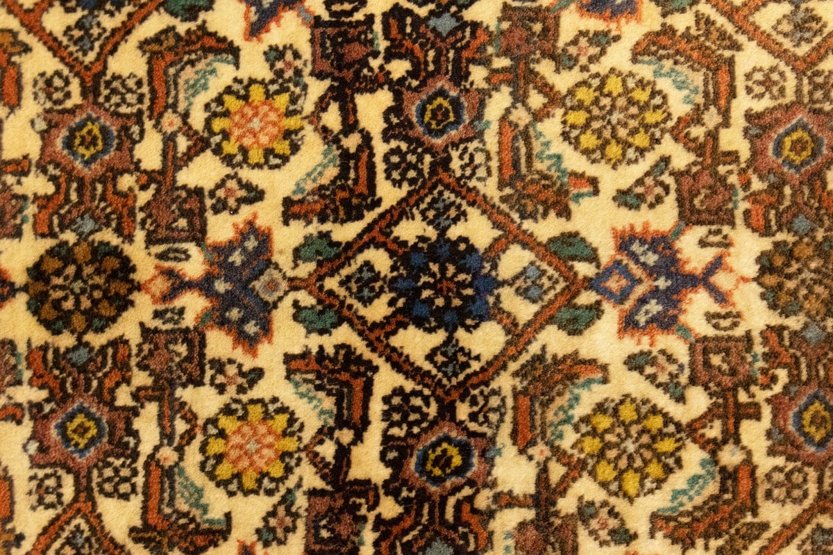 Semi Antique Cream Floral 3X3 Bidjar Persian Square Rug