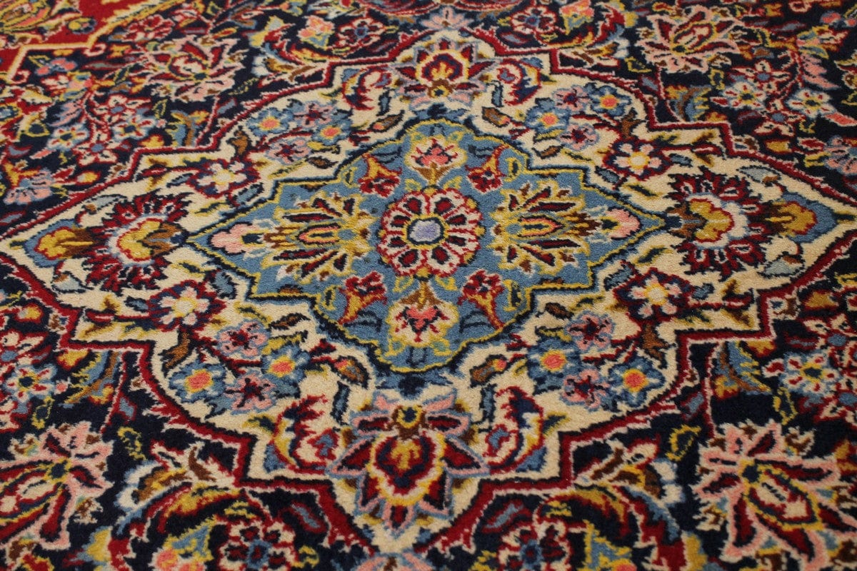 Semi Antique Red Traditional 10X14 Kashan Persian Rug