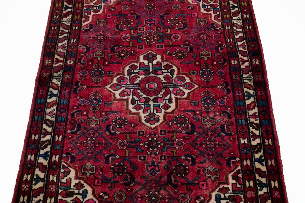 Vintage Tribal Red 4X5 Hamedan Persian Rug