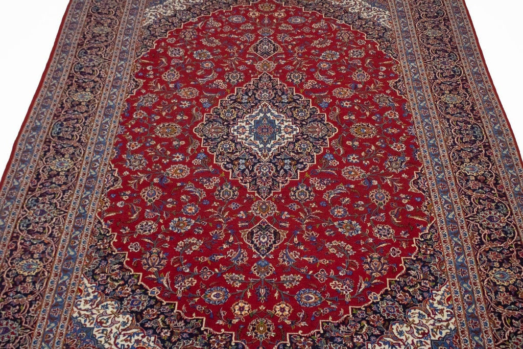 Semi Antique Traditional Red 10X13 Kashan Persian Rug