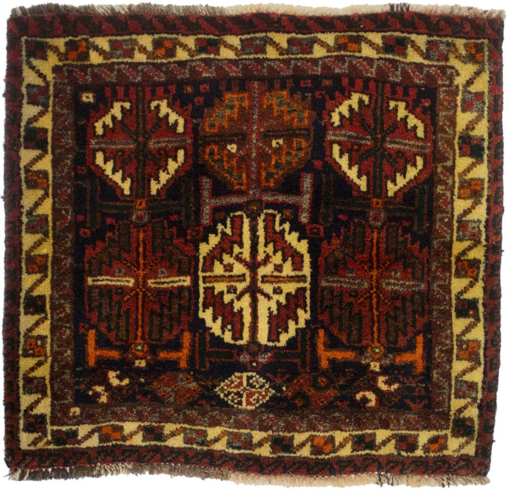 Charcoal Tribal 2'4X2'3 Shiraz Persian Square Rug