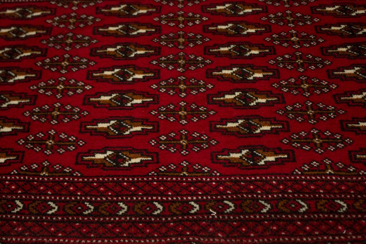 Vintage Red Tribal 2X4 Turkoman Persian Rug