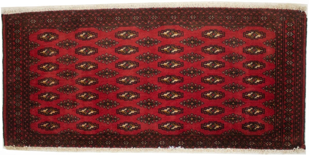 Semi Antique Tribal Red 2'0X4'4 Turkoman Persian Rug