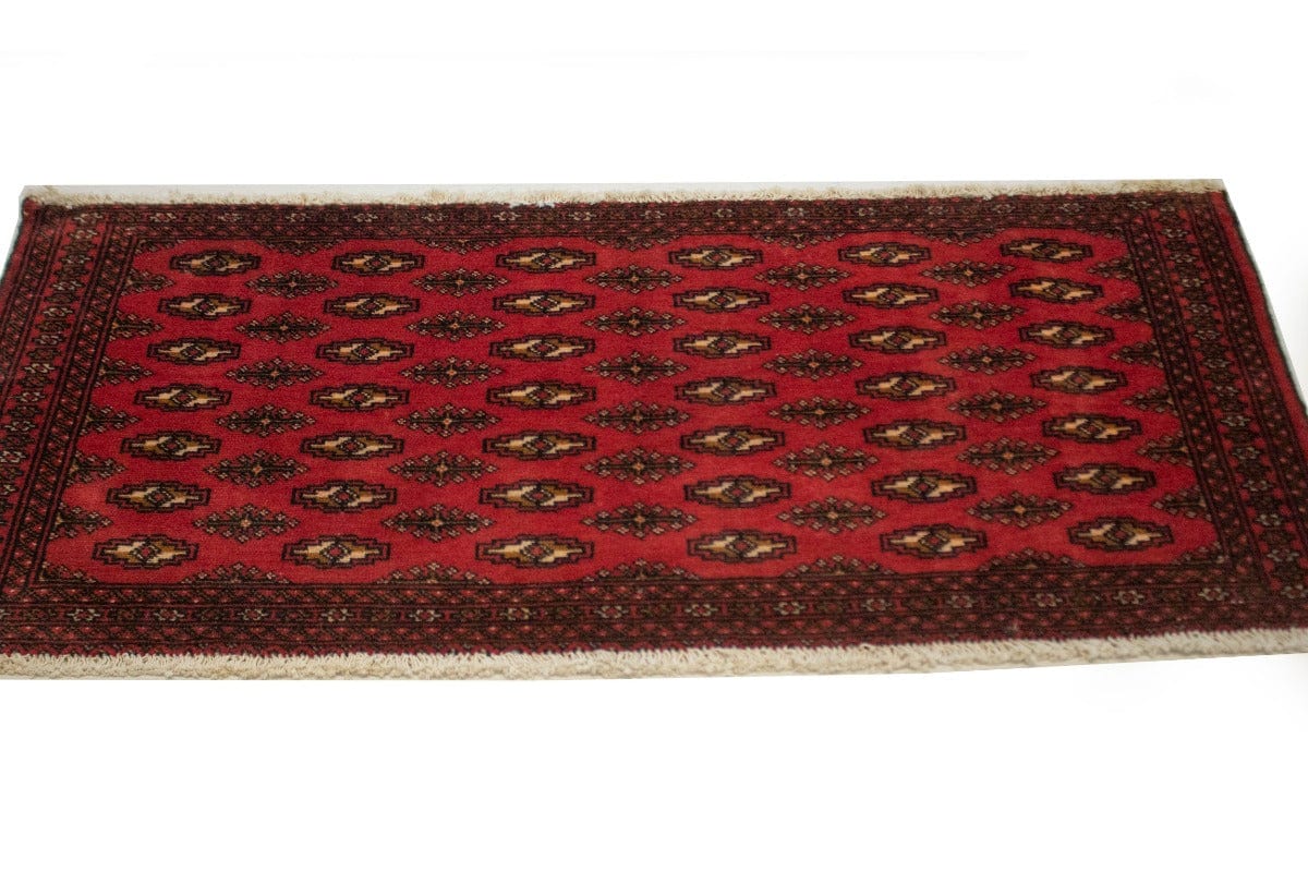 Semi Antique Tribal Red 2'0X4'4 Turkoman Persian Rug