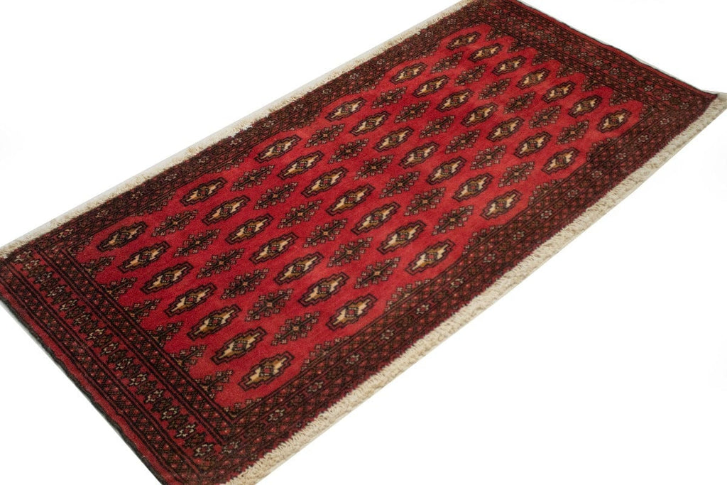 Semi Antique Tribal Red 2'0X4'4 Turkoman Persian Rug