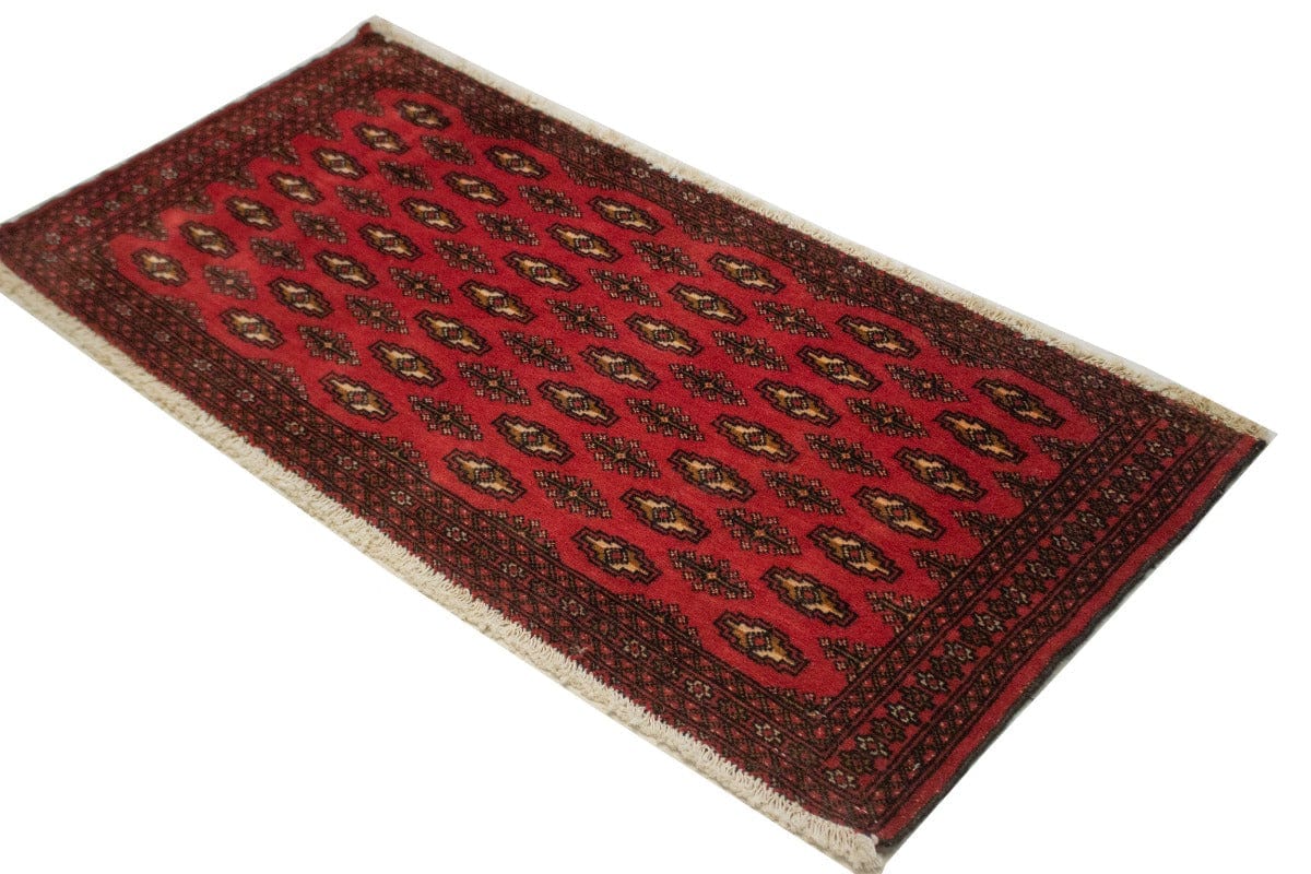 Semi Antique Tribal Red 2'0X4'4 Turkoman Persian Rug