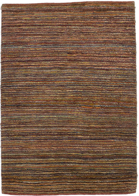 Multicolored Stripes Tribal 3X4 Gabbeh Persian Rug