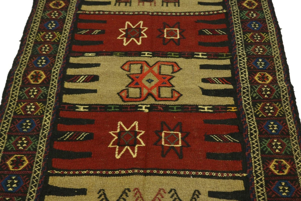 Khaki Tribal 3X6 Sumak Herati Persian Rug