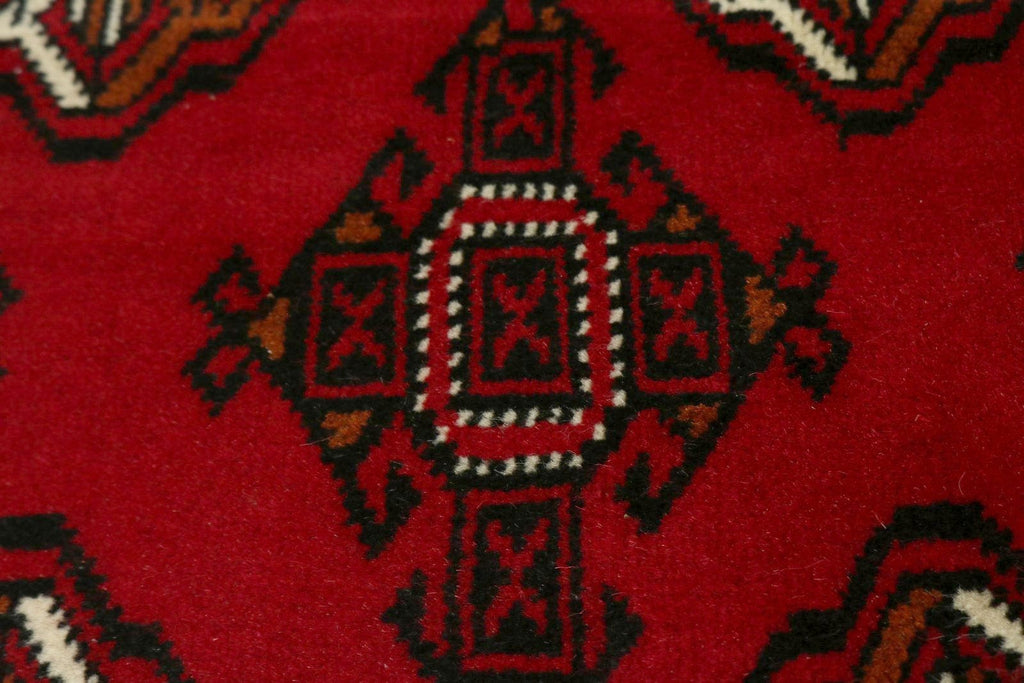 Red Tribal 3X5 Turkoman Ghoochan Persian Rug