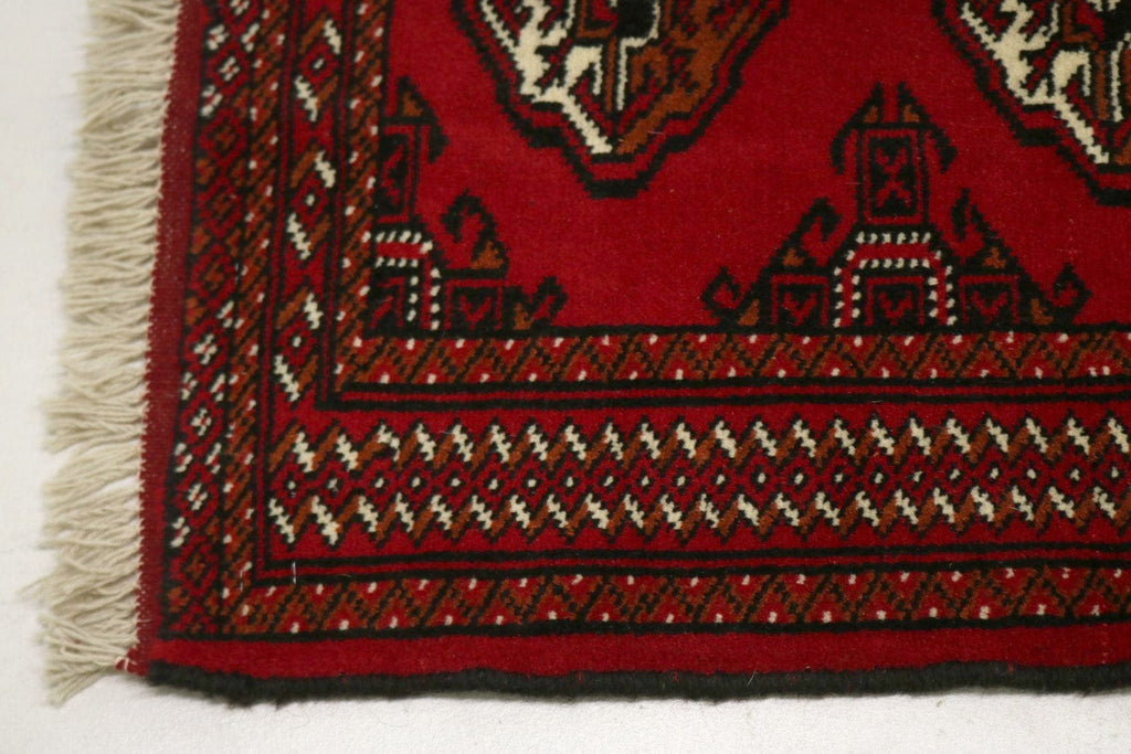 Red Tribal 3X5 Turkoman Ghoochan Persian Rug