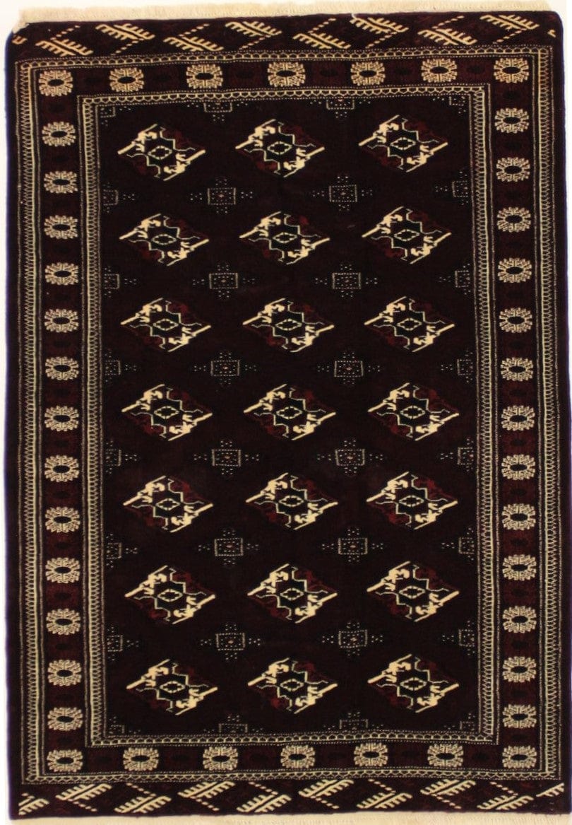 Burgundy Tribal 5X7 Turkoman Persian Rug