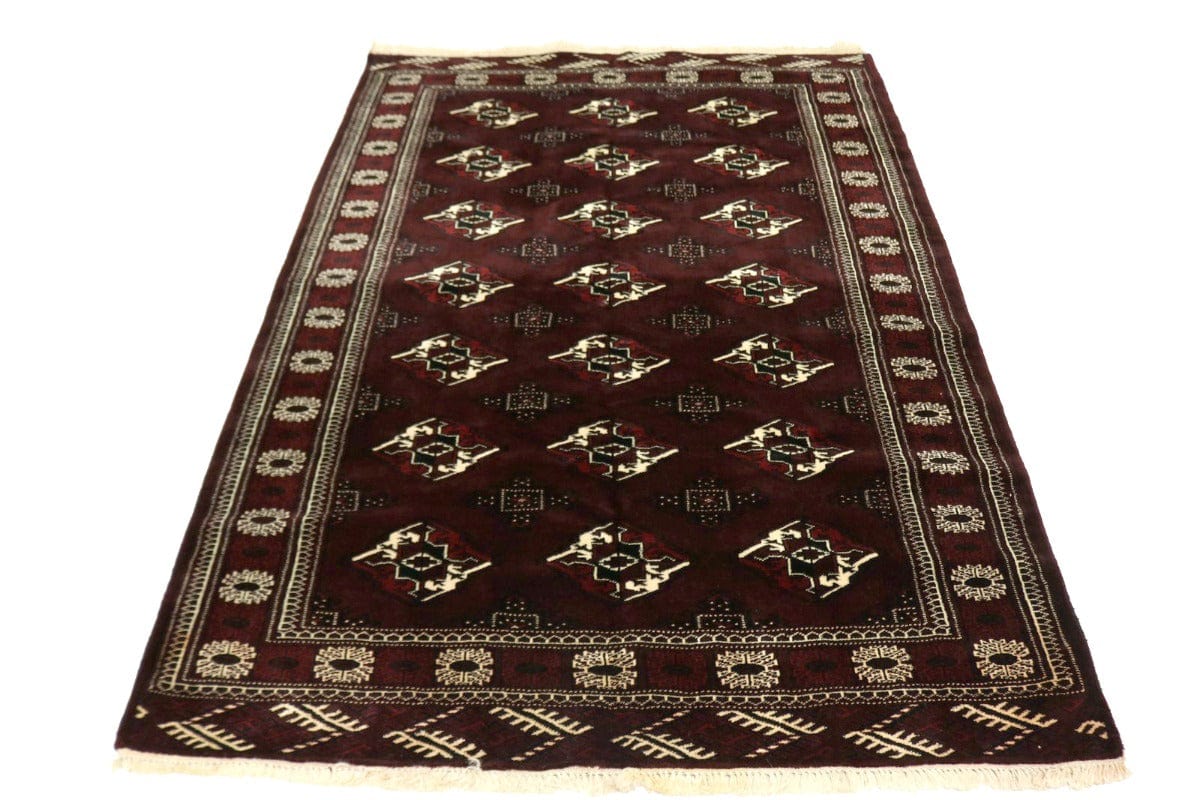 Burgundy Tribal 5X7 Turkoman Persian Rug