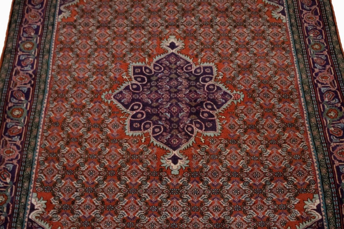 Orange & Purple Floral 5X7 Bidjar Persian Rug