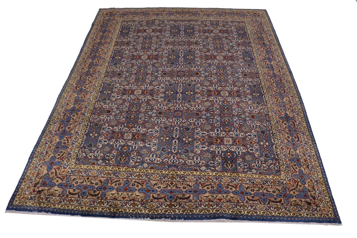 Vintage Blue Classic 10X13 Kashmar Persian Rug