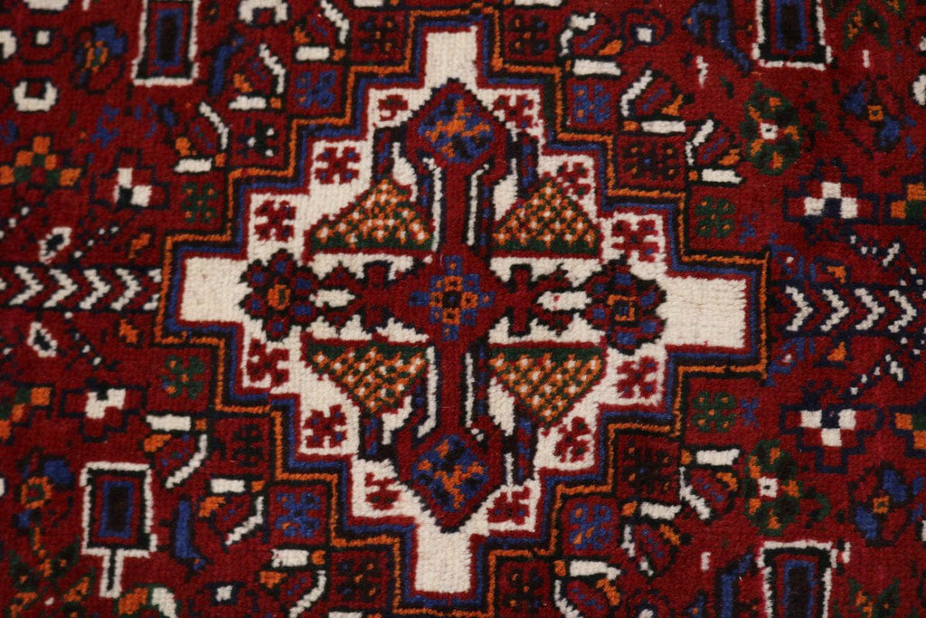 Red Tribal 4X5 Shiraz Persian Rug