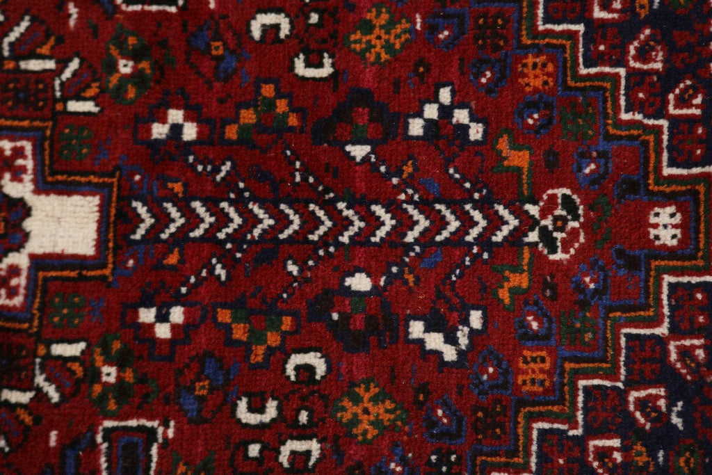 Red Tribal 4X5 Shiraz Persian Rug