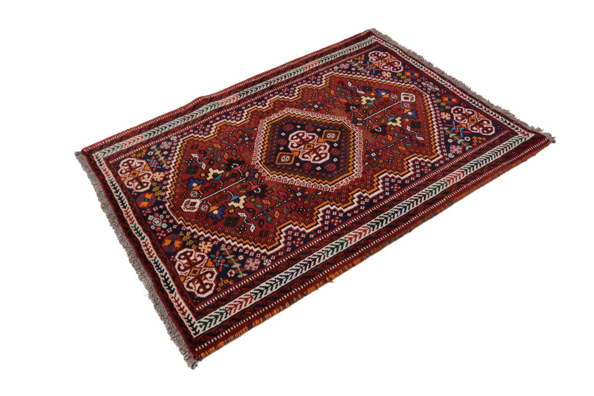 Red Tribal 3'5X5'3 Shiraz Persian Rug