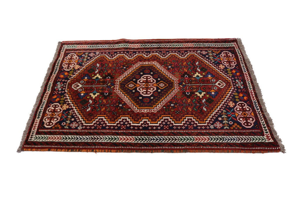 Red Tribal 3'5X5'3 Shiraz Persian Rug