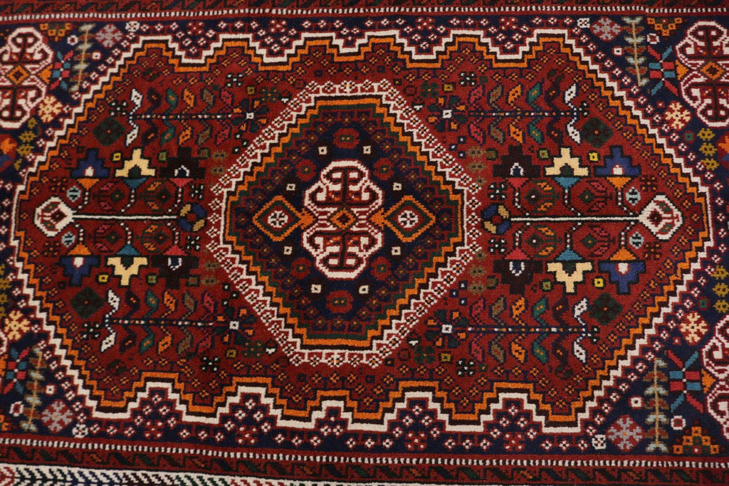 Red Tribal 3'5X5'3 Shiraz Persian Rug