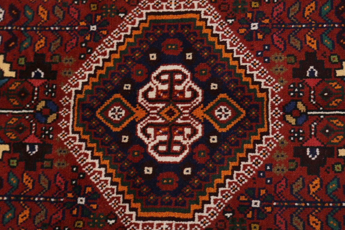 Red Tribal 3'5X5'3 Shiraz Persian Rug