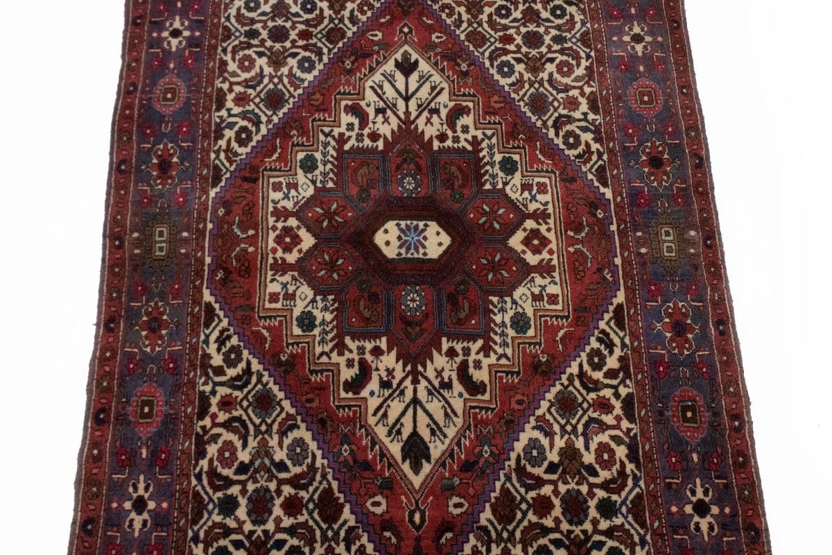 Vintage Floral Geometric 3X5 Bidjar Persian Rug