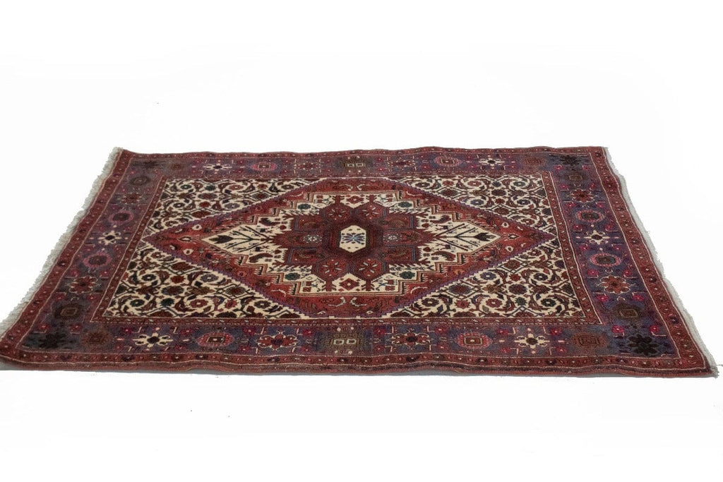 Vintage Floral Geometric 3X5 Bidjar Persian Rug