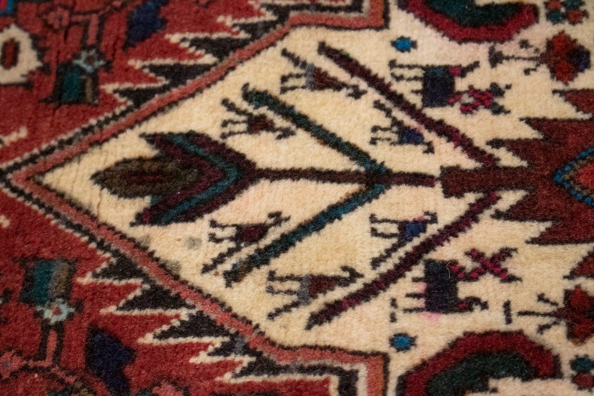 Vintage Floral Geometric 3X5 Bidjar Persian Rug