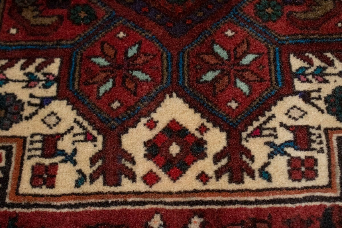 Vintage Floral Geometric 3X5 Bidjar Persian Rug