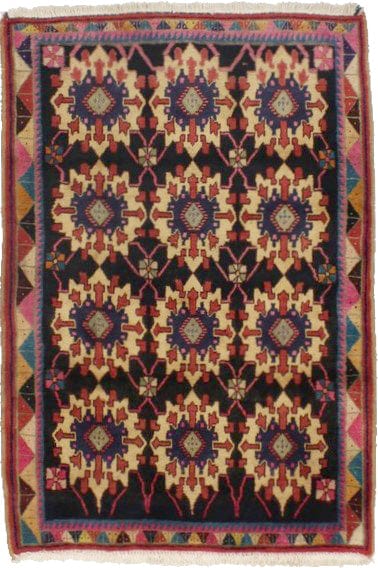 Vintage Beige Tribal 3X5 Sirjan Persian Rug