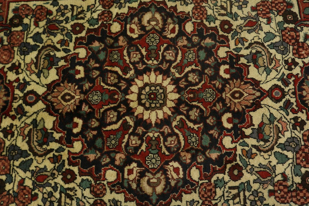 Vintage Bittersweet Red Floral 7X11 Bakhtiari Persian Rug