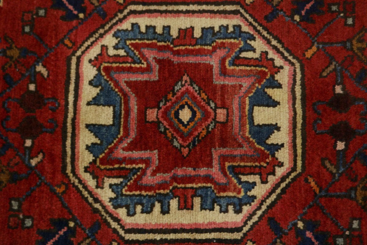 Vintage Red Tribal 5'4X10'5 Hamedan Persian Rug