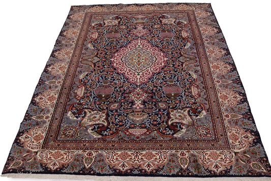 Semi Antique Dark Navy Traditional 10X13 Kashmar Persian Rug