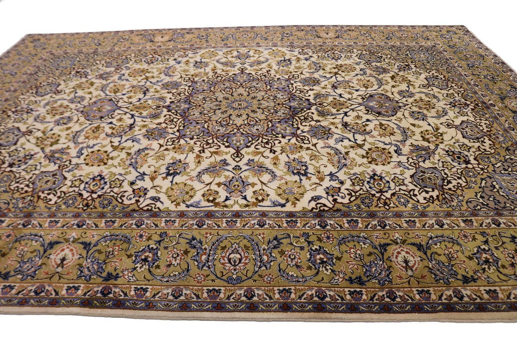 Vintage Beige Traditional 10X14 Najafabad Persian Rug