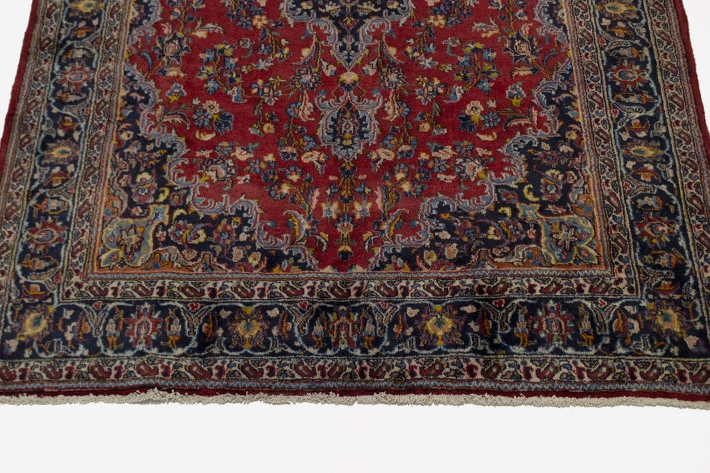 Vintage Red Traditional 6X10 Mashad Persian Rug