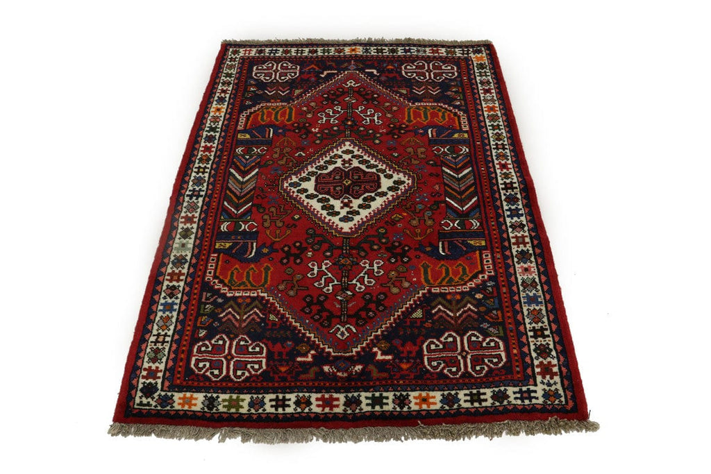 Red Tribal 3'5X5 Shiraz Persian Rug