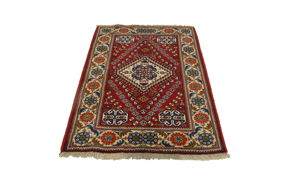 Red Tribal 4X5 Shiraz Persian Rug