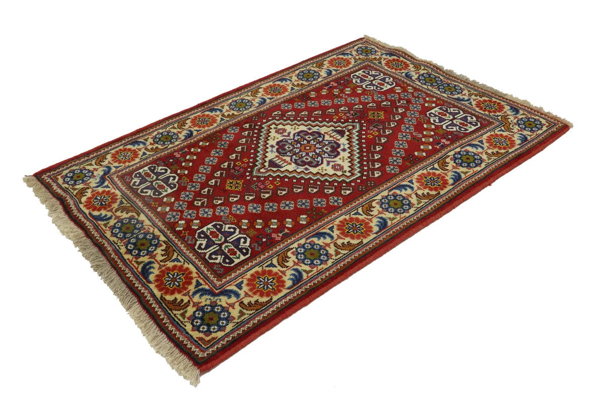 Red Tribal 4X5 Shiraz Persian Rug