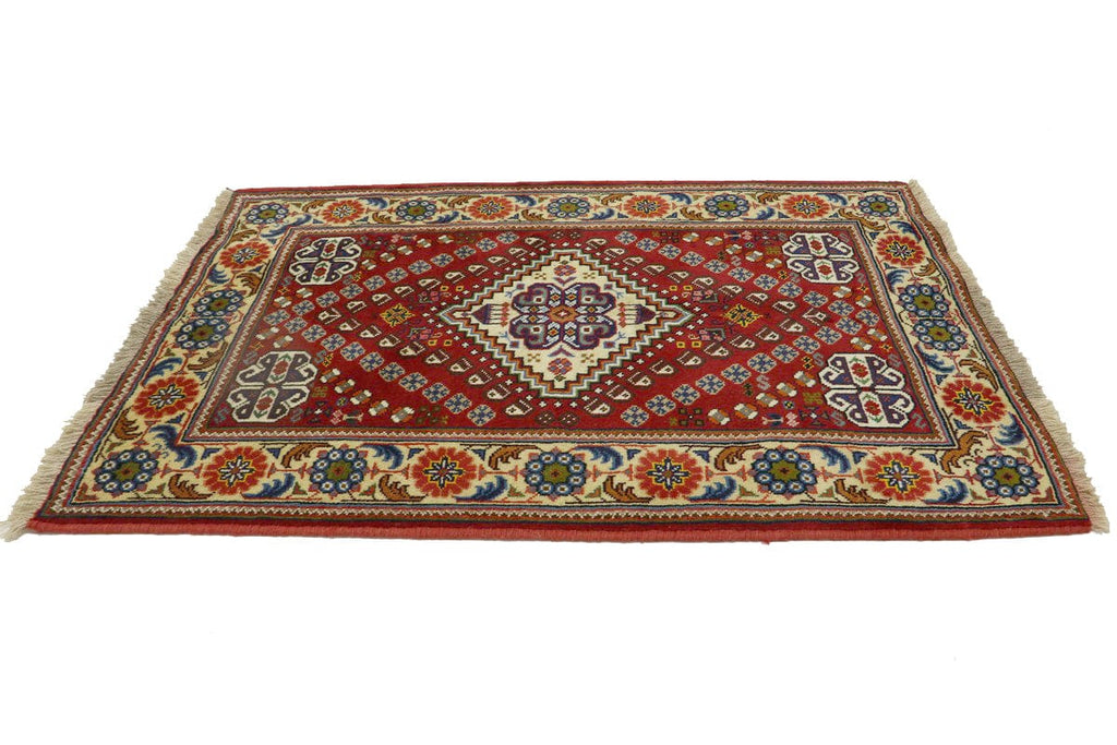 Red Tribal 4X5 Shiraz Persian Rug