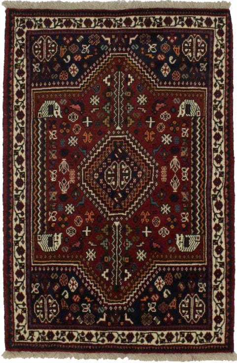 Red Tribal 3X5 Shiraz Persian Rug