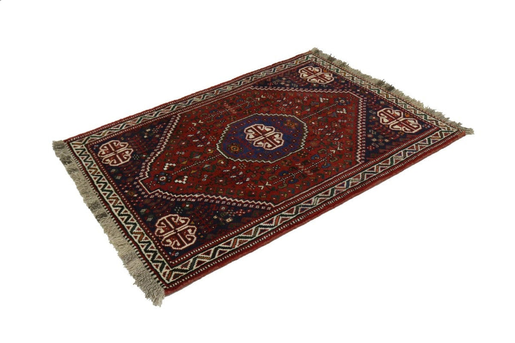 Red Tribal 3'5X5 Shiraz Persian Rug