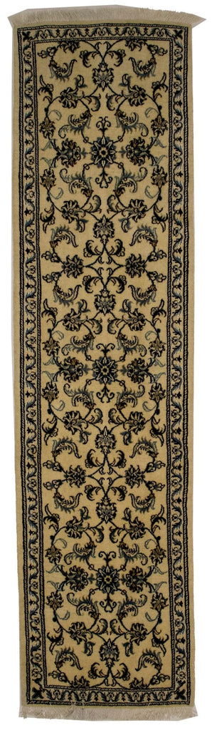 Cream Classic 3X10 Nain Kashmar Persian Runner Rug